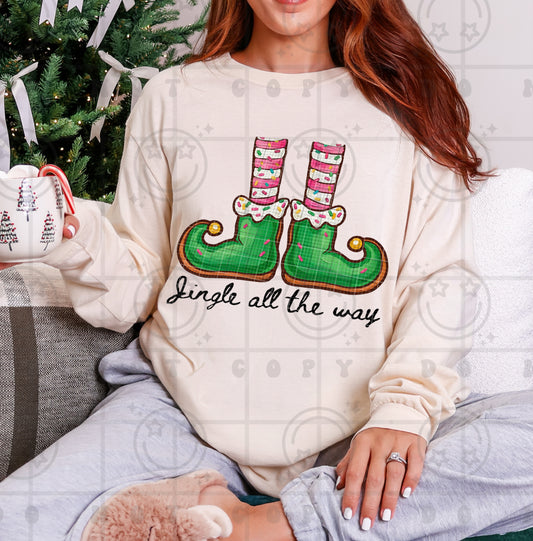 Jingle all the way elf legs-DTF&UV
