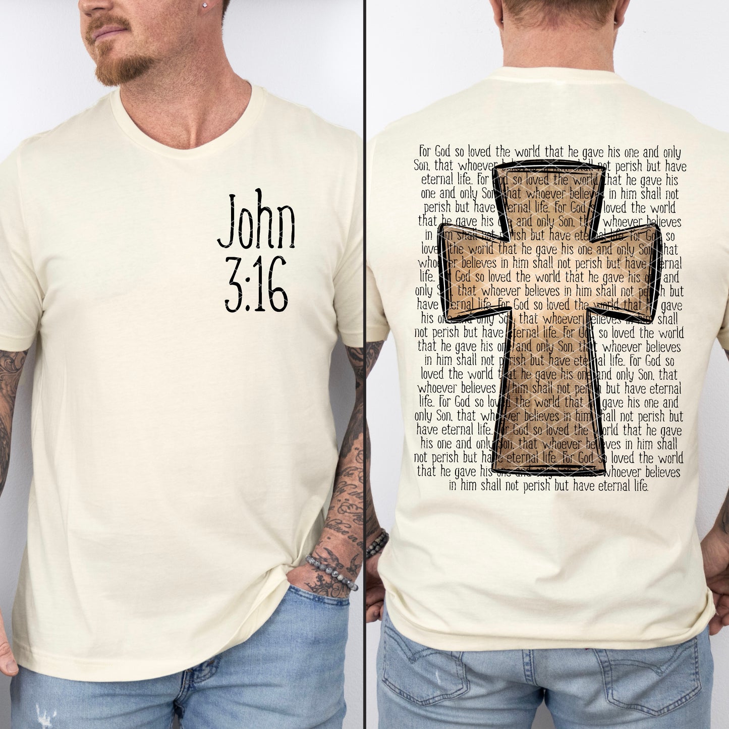 John 316 for God so loved (included FRONT AND BACK) - DTF&UV