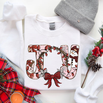 Joy wreath bow-DTF&UV