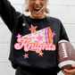CHEER Pink Orange Stars Mascot (Dropdown)- DTF&UV
