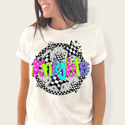 Neon checker Mascots(Dropdown)-DTF