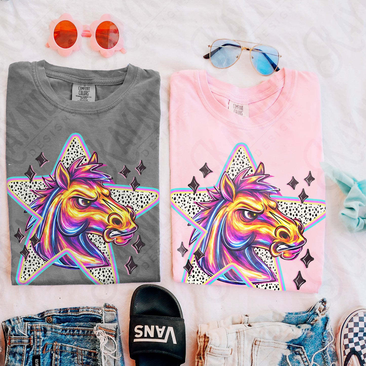 Doodle Star Horse Mustang -DTF&UV