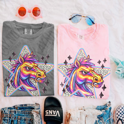 Doodle Star Horse Mustang -DTF&UV