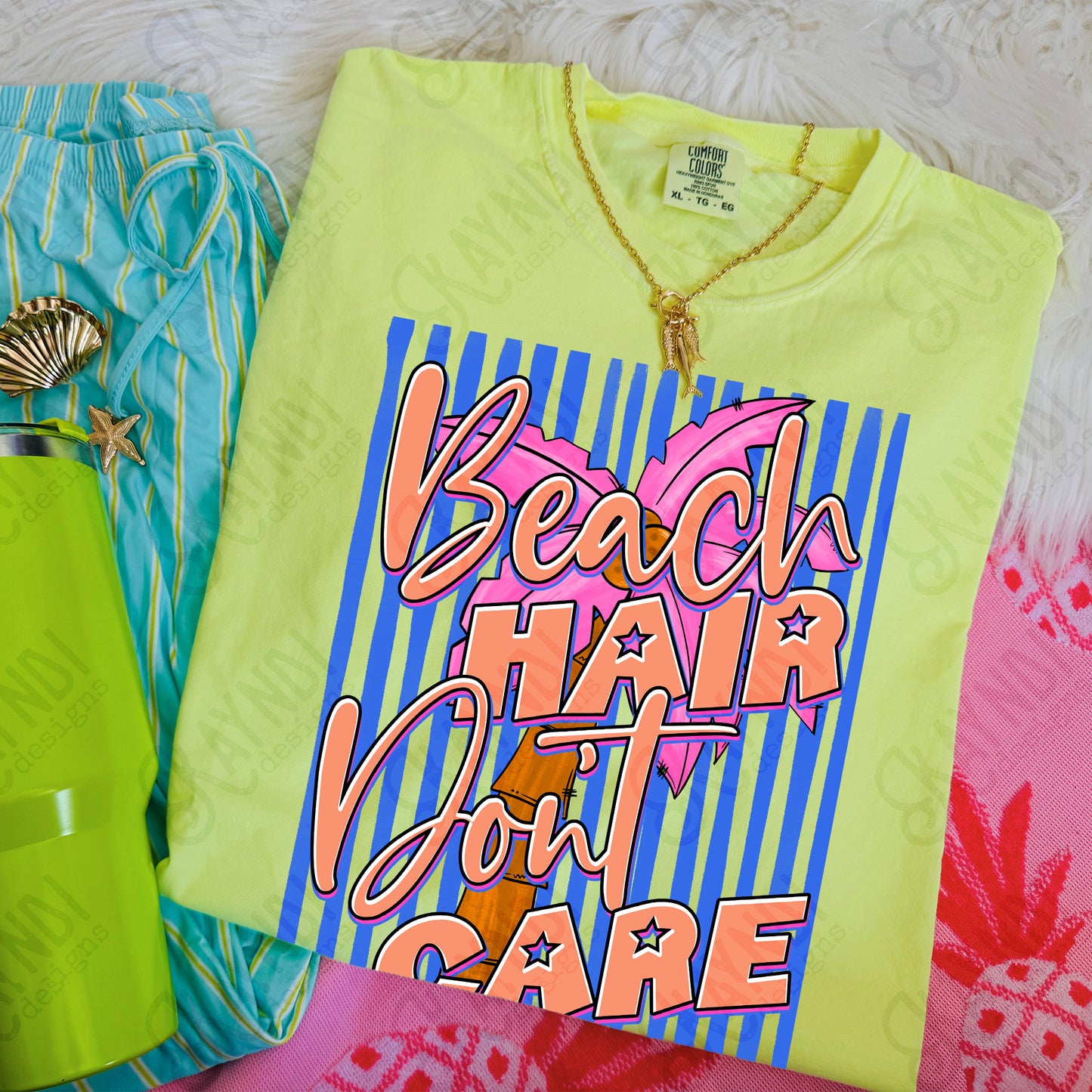 Beach hair don't care -DTF&UV