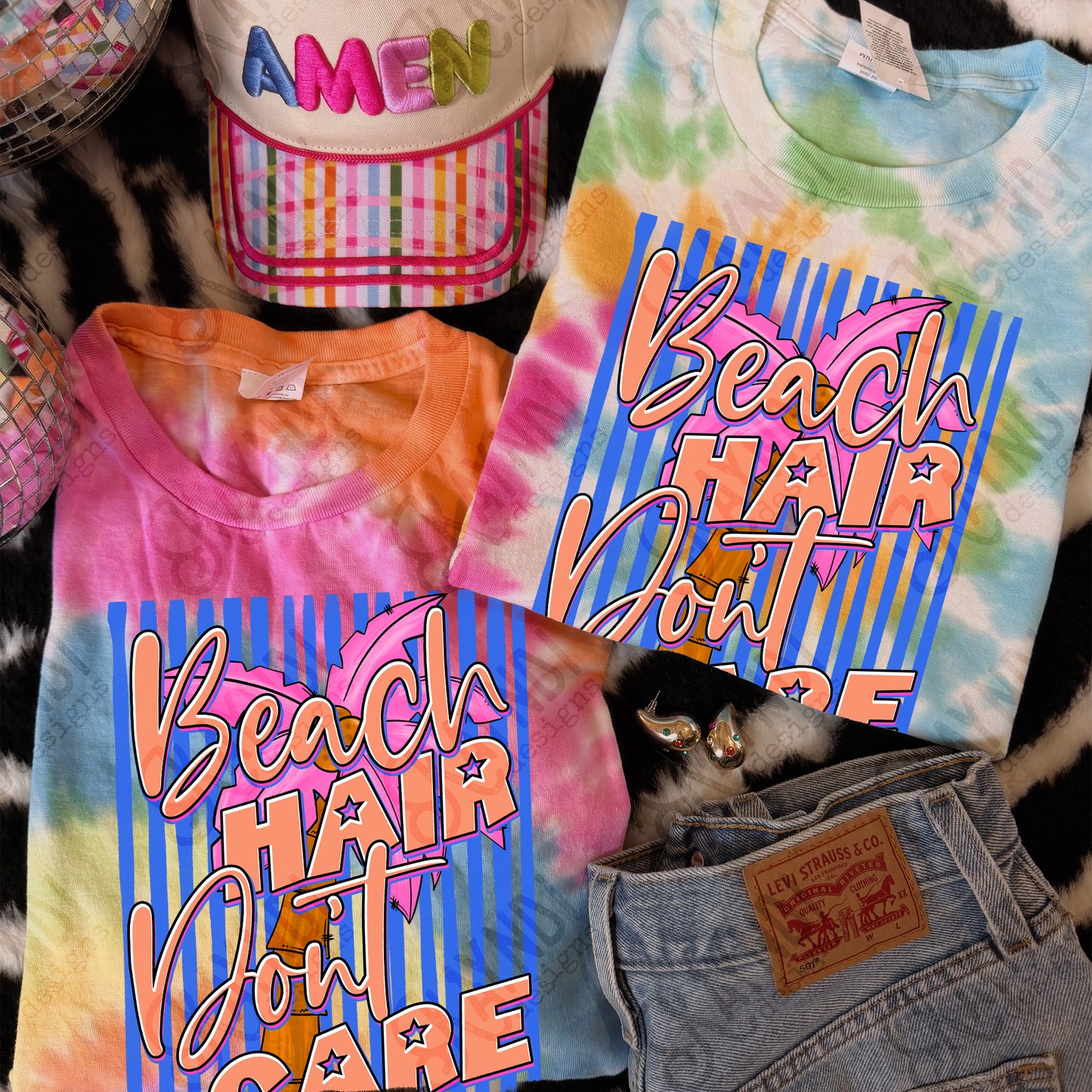 Beach hair don't care -DTF&UV