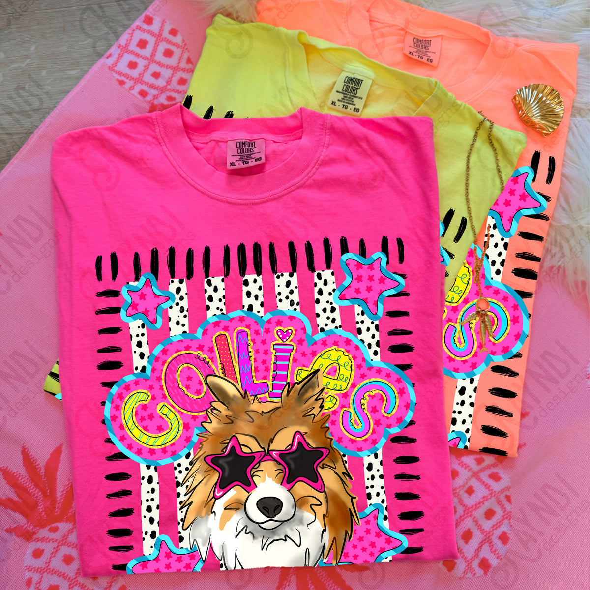 Star doodle sunglasses Mascots (dropdown)-  DTF&UV
