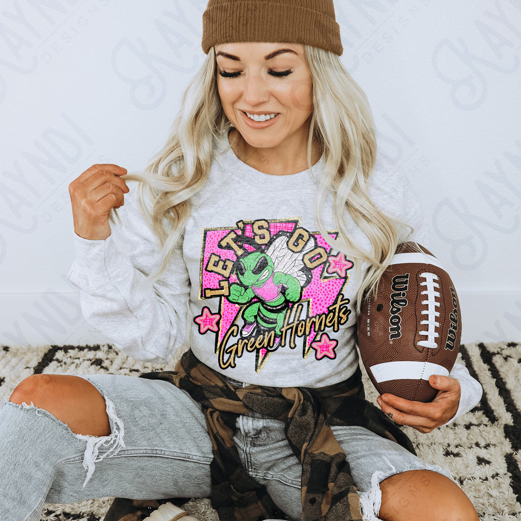 Let's Go Mascot curved (dropdown)-  DTF&UV