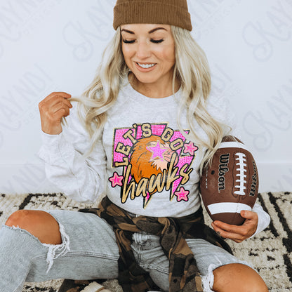 Let's Go Mascot curved (dropdown)-  DTF&UV