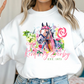 Kentucky Derby horse flowers on head -DTF