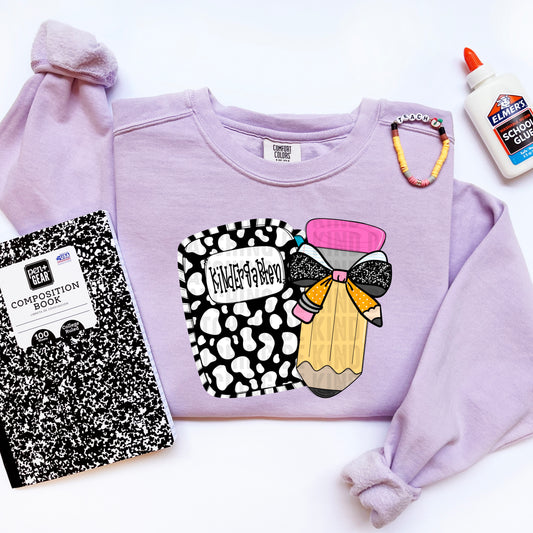 Kindergarten Leopard Pencil Bow-DTF&UV