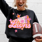 CHEER Pink Orange Stars Mascot (Dropdown)- DTF&UV