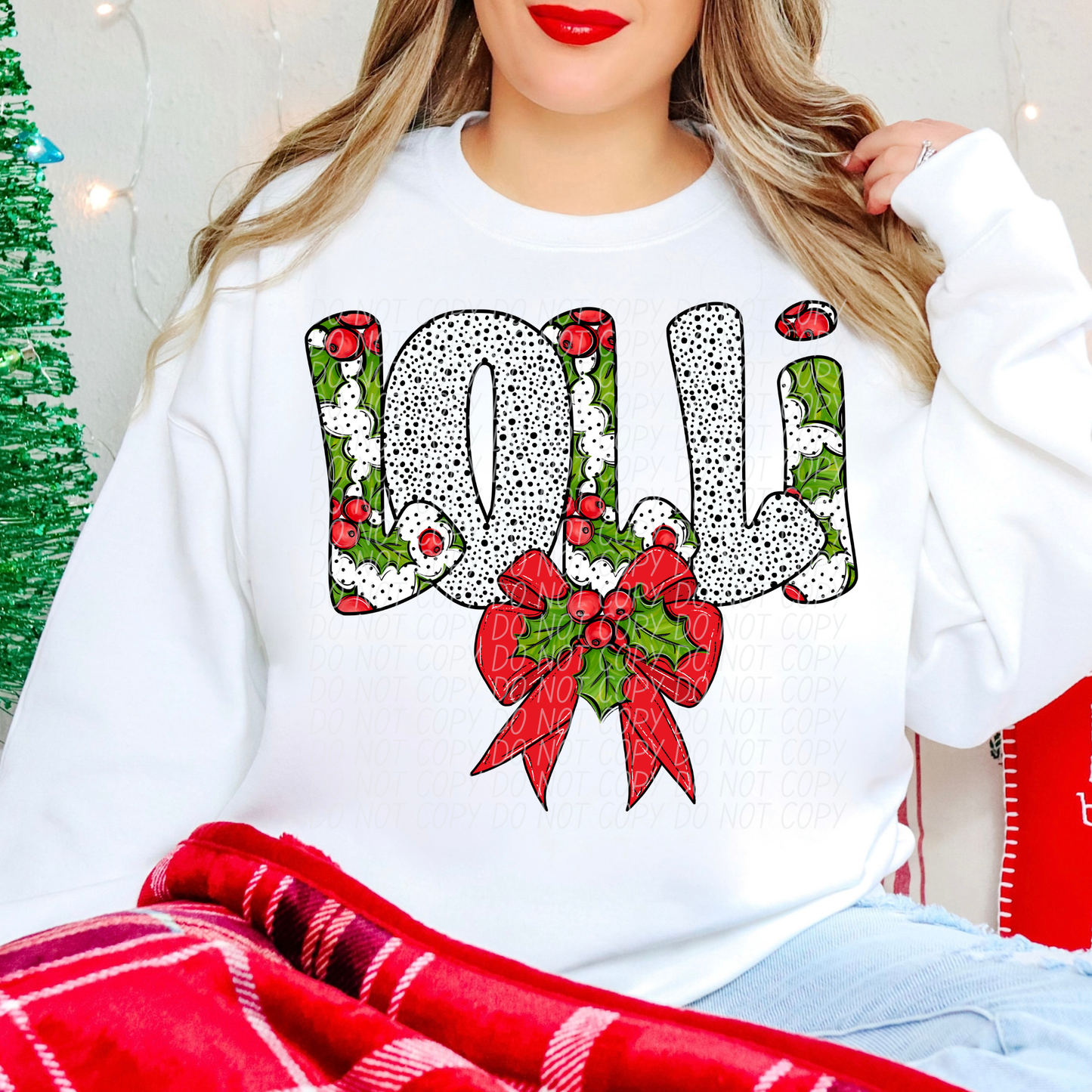 Holly Dot Names (DROPDOWN)-DTF&UV