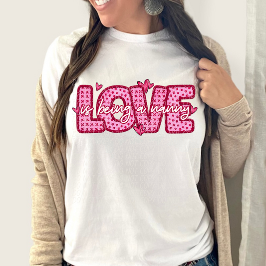 Pink Love Is (All Sayings are in this listing/dropdown)-DTF