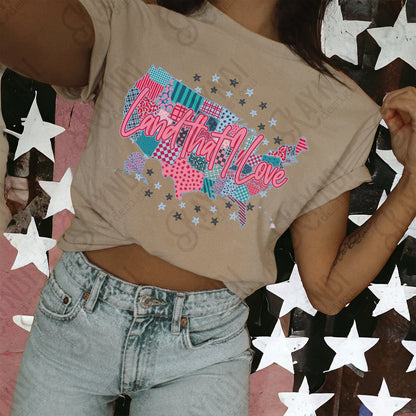 Land that I Love USA stars-DTF&UV