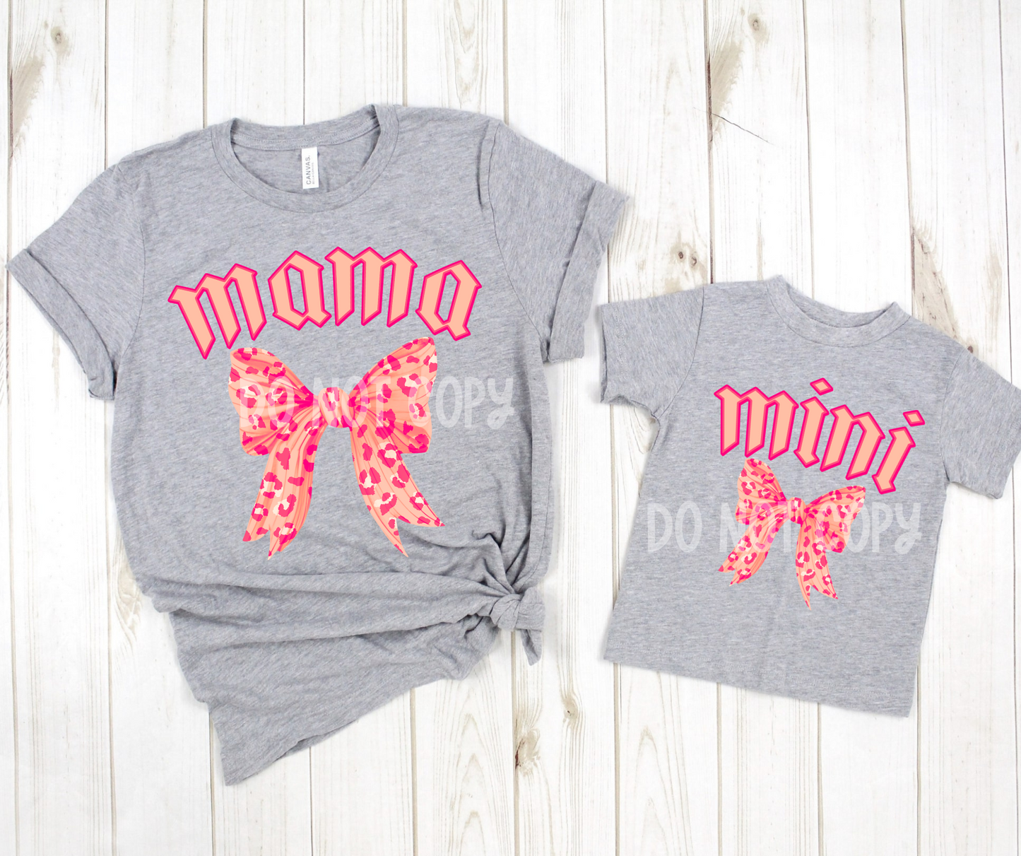 Leopard Bow Mama 2-DTF