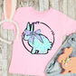 Leopard Bunny Blue -DTF