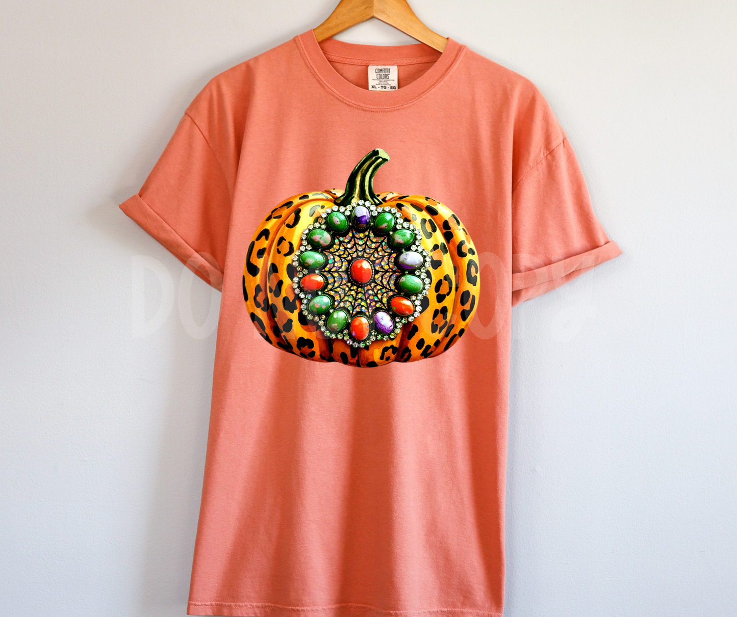 Leopard Halloween Concho Pumpkin- DTF