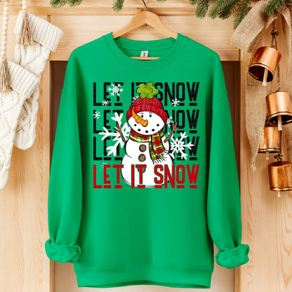 Let it Snow stacked with snowman-DTF&UV