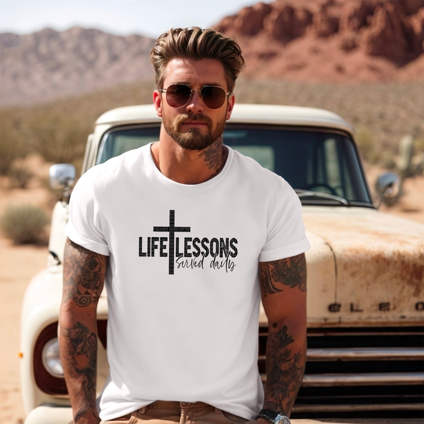 Life Lessons Served Daily Blk-DTF