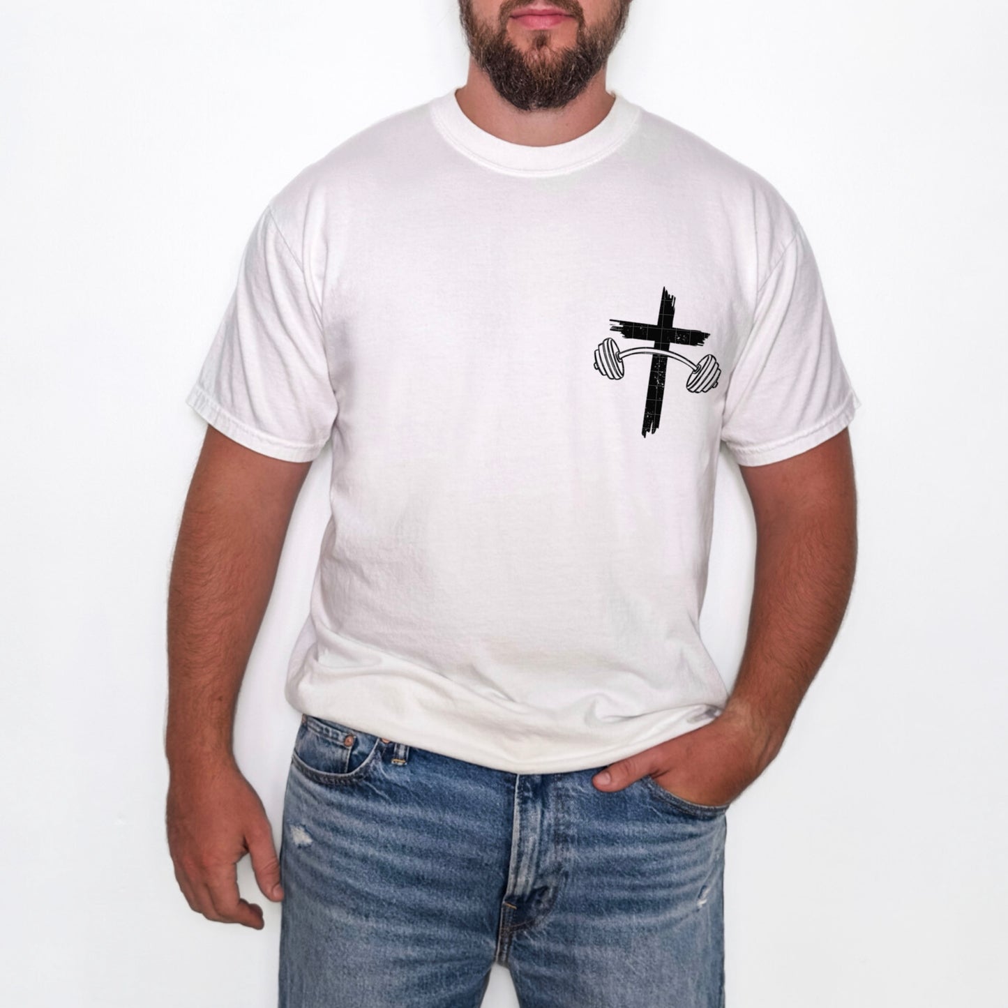 Lift heavy pray hard(front and back included) -DTF&UV