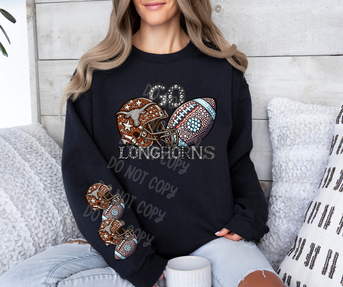 Longhorns2 (FRONT OF SHIRT & 1-SLEEVE COMBO)-DTF