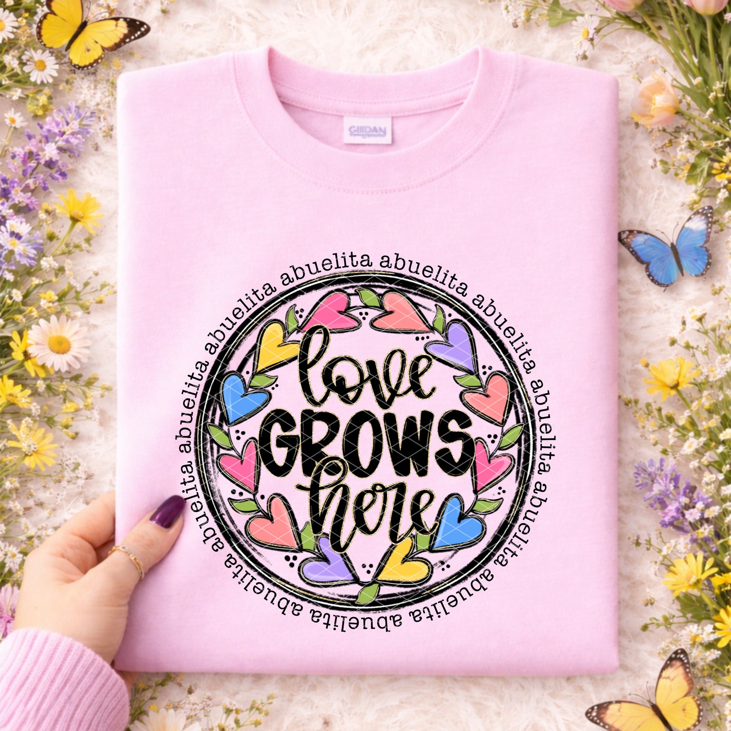 Love Grows here (dropdown) -DTF&UV
