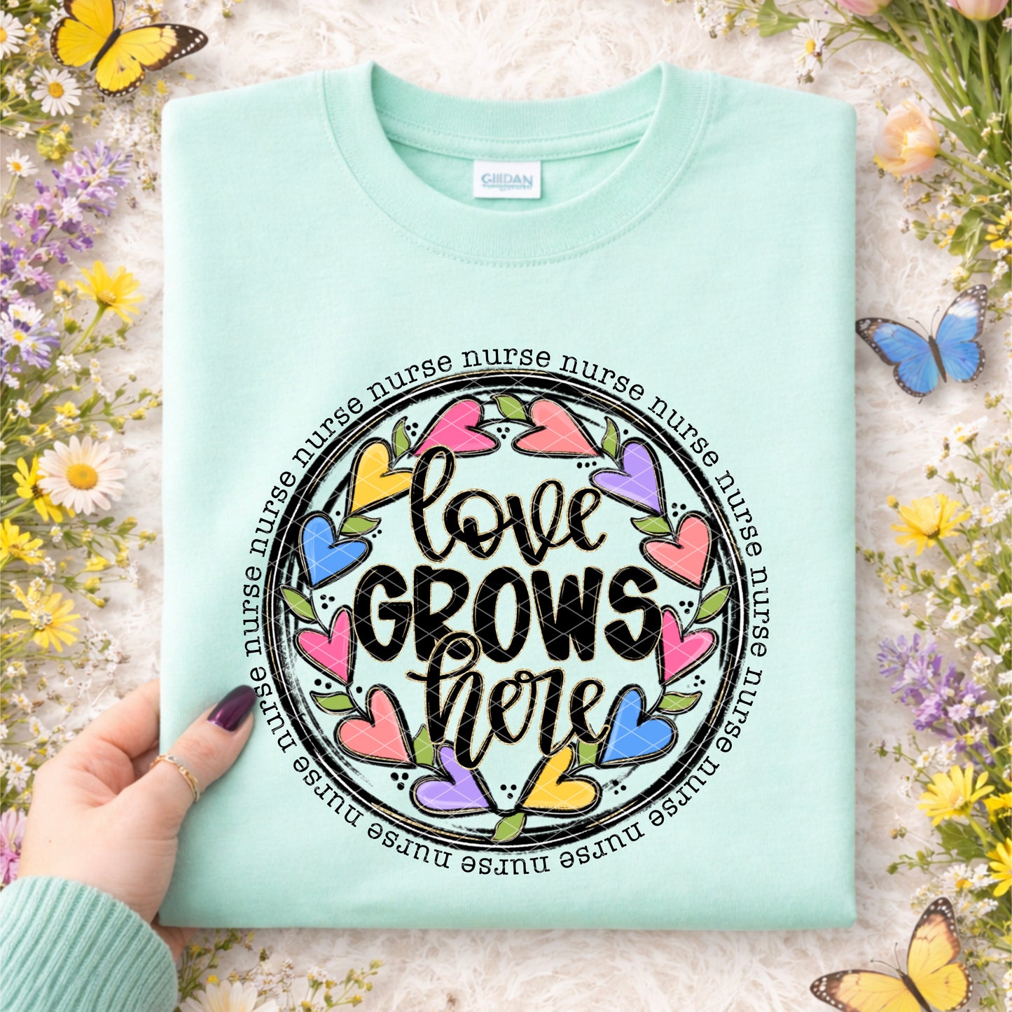 Love Grows here (dropdown) -DTF&UV