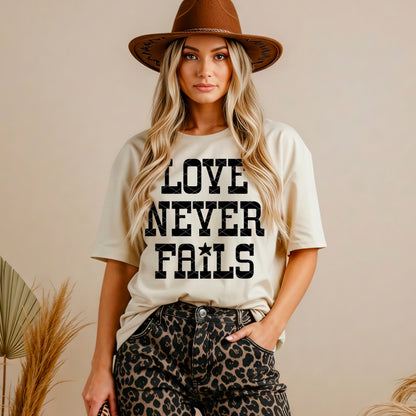 Love never fails (Font Color/Dropdown)-DTF&UV