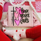 Love Never Fails cross hearts-DTF&UV