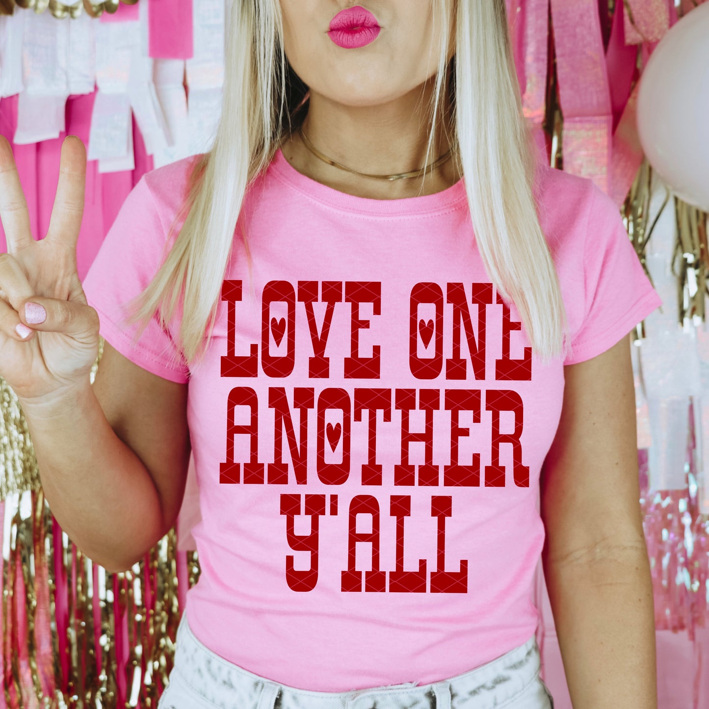 Love One Another Yall red-DTF&UV