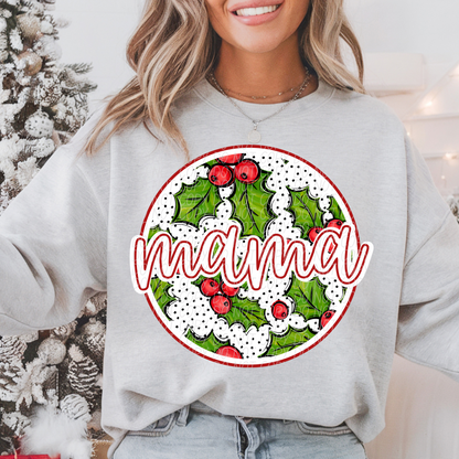 Holly Name Circle (DROPDOWN)-DTF&UV