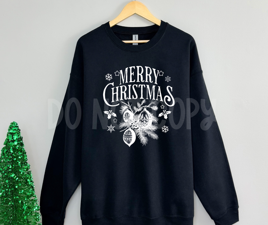 MERRY CHRISTMAS VINTAGE white -DTF&UV