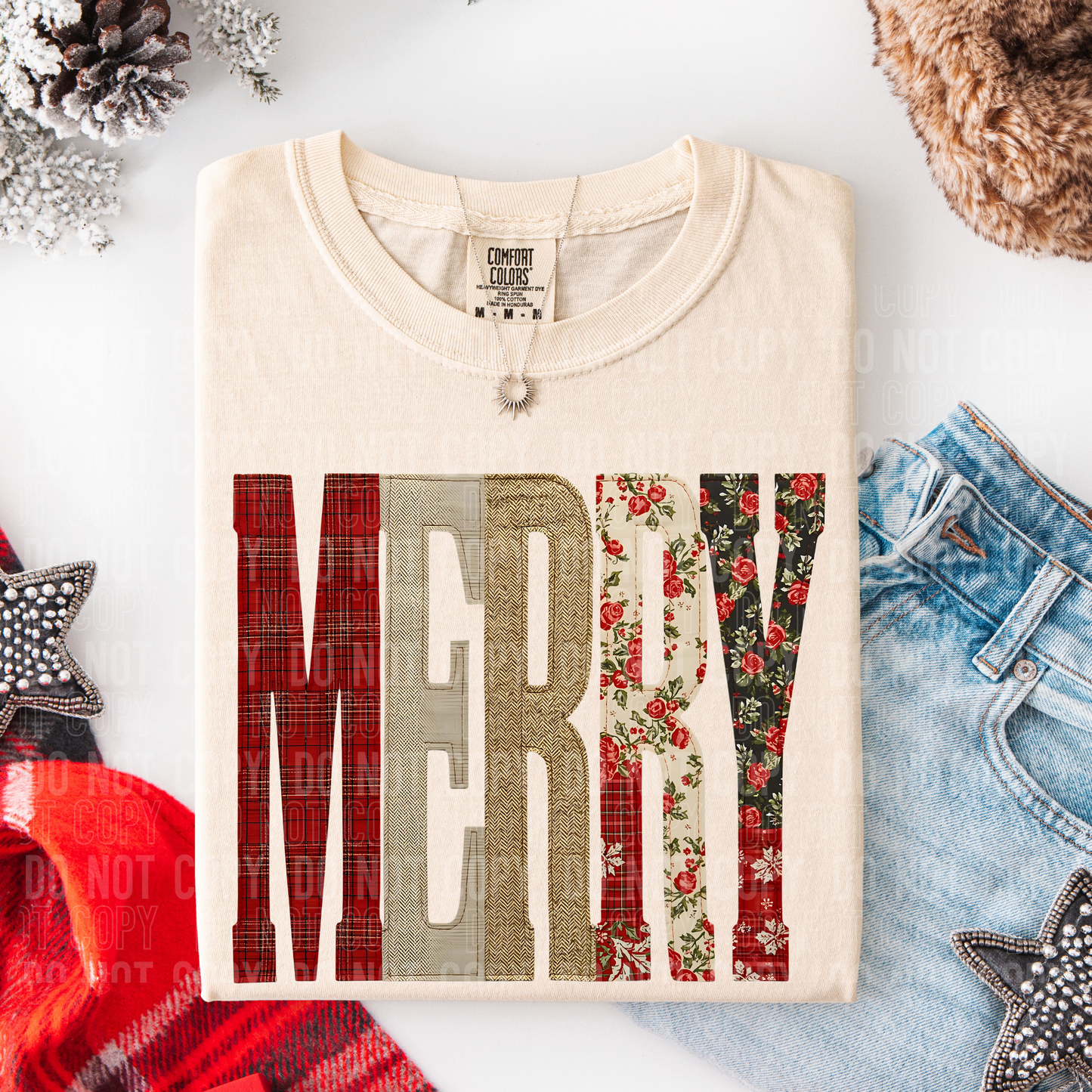 MERRY OVERSIZED PATCH_ -DTF&UV