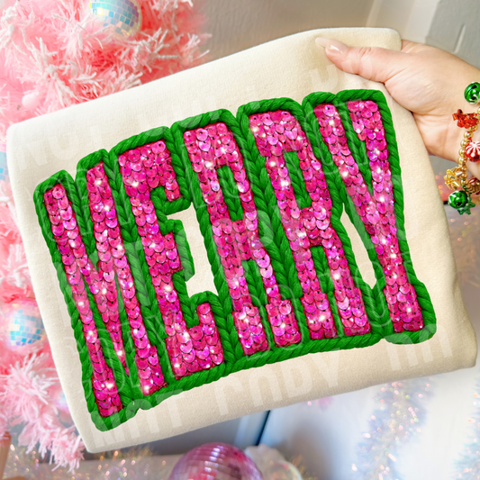 Merry Fax Sequin yarn- DTF&UV
