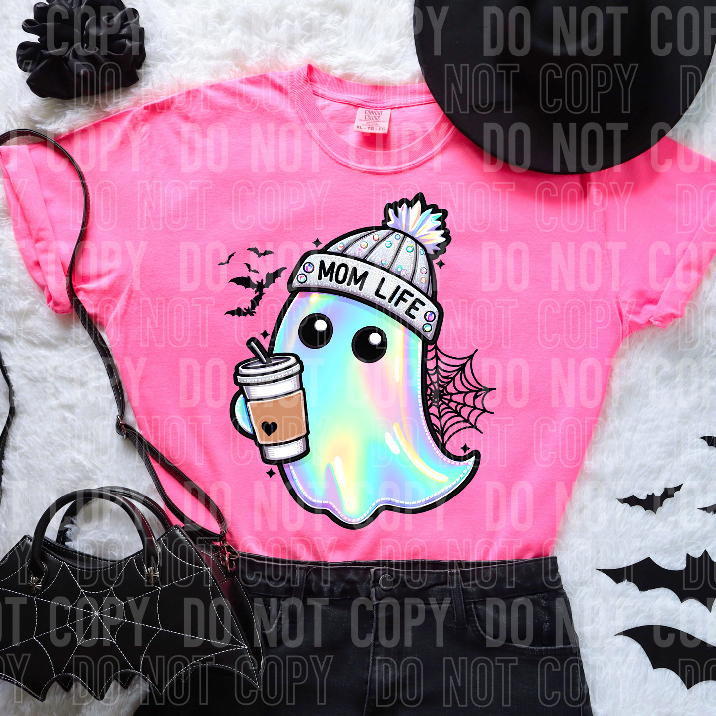 Mom life ghost coffee-DTF