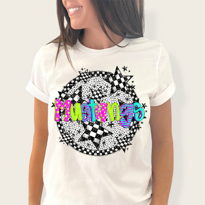 Neon checker Mascots(Dropdown)-DTF