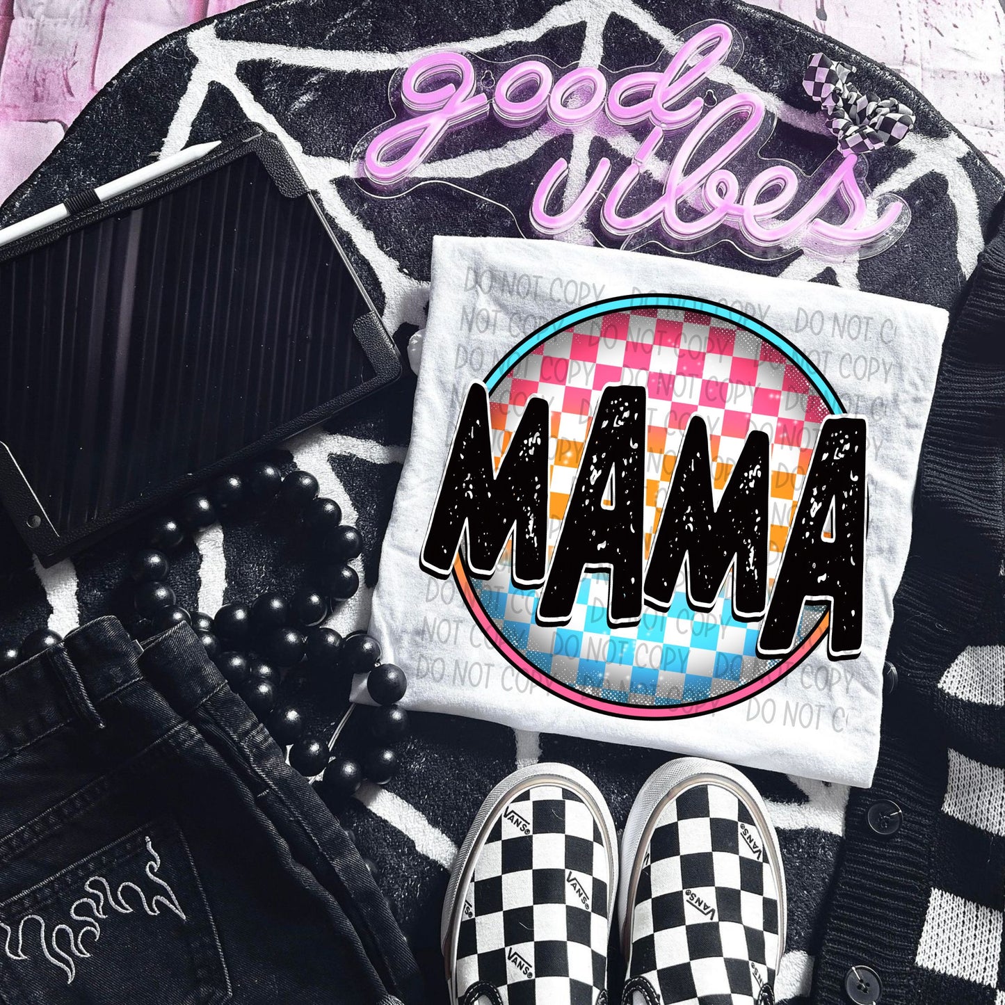 Mama Circle Checker-DTF