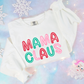 Mama Claus white tracing on letters-DTF