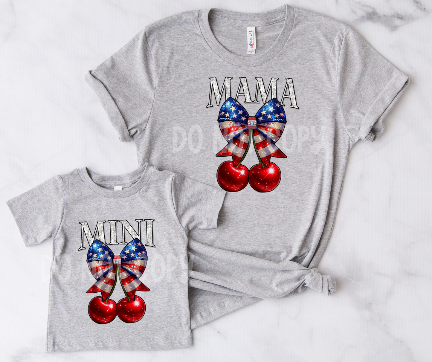 Mini Patriotic Cherries-DTF