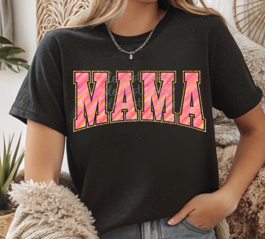 Mama pink orange -DTF