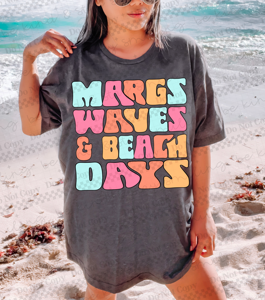 Margs waves & beach days -DTF
