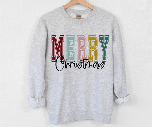 Merry Christmas Varsity Mix-DTF