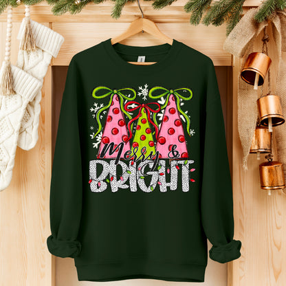 Merry & Bright dots and bows-DTF&UV