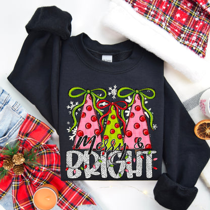 Merry & Bright dots and bows-DTF&UV