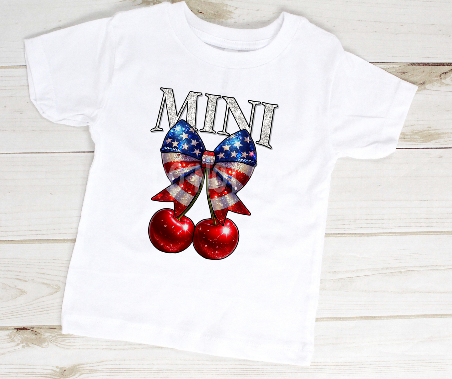 Mini Patriotic Cherries-DTF