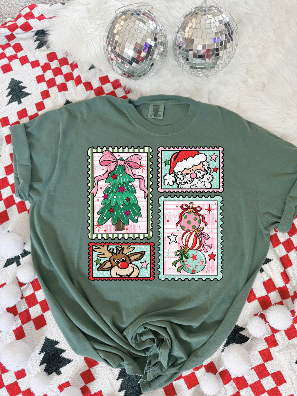 Christmas stamps-DTF
