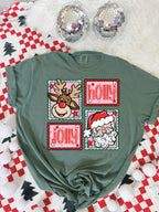 Holly Jolly Reindeer Santa Stamps-DTF