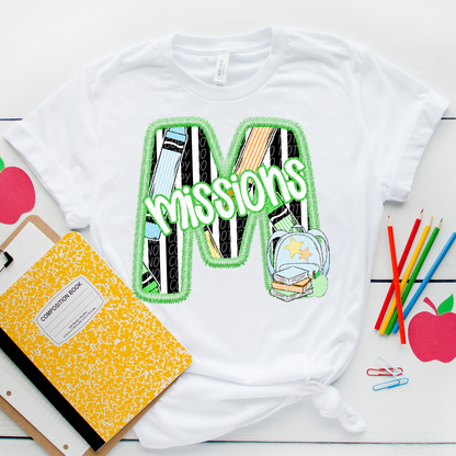 LETTER MASCOT GREEN (dropdown)-DTF&UV