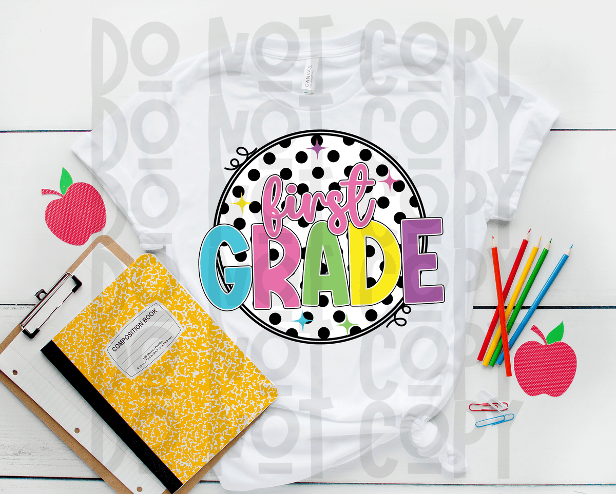 Neon 80s Polka Dot Grade (All grades in this listing in the dropdown)-DTF