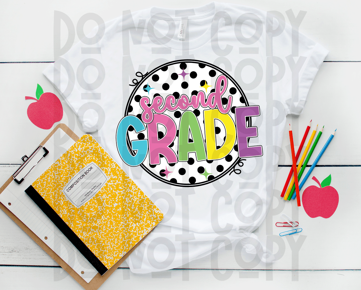 Neon 80s Polka Dot Grade (All grades in this listing in the dropdown)-DTF